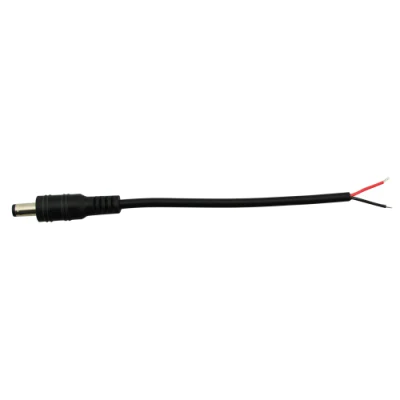 5.5*2.1mm 검정 DC5521 남여 철사 전원 케이블 관례 5V 12V DC 전원 케이블